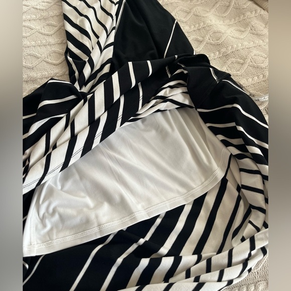 White House Black Market Strapless Black & White Maxi Dress Women’s Size Small - Picture 2 of 10